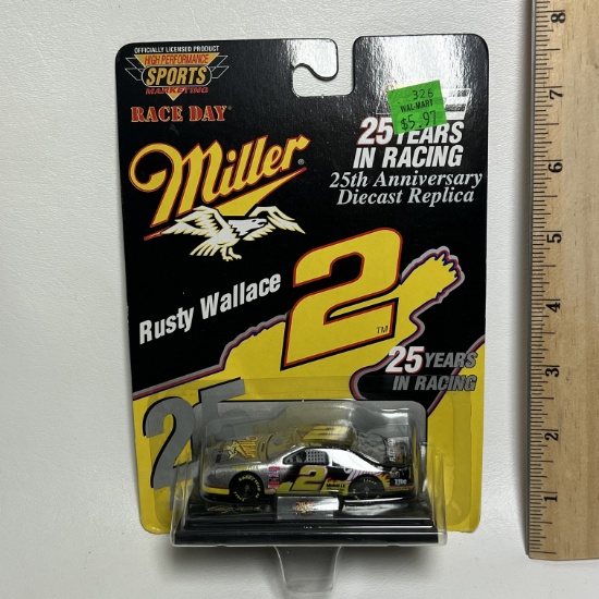 1996 Miller Rusty Wallace 2 - 25 Years in Racing - Car - New Old Stock