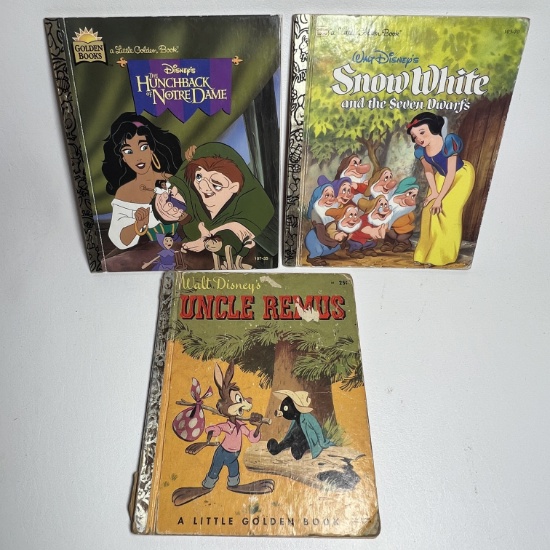 1947 Uncle Remus, 1984 Snow White & 1996 Hunchback Little Golden Books