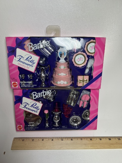 Pair of 1995 Barbie Pretty Treasures - New Old Stock