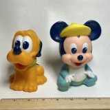 Pair of 1984 Disney Squeaky Toys by ARCO