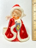 1958 Goebel Original Handarbeit Christmas Angel Candle Holder Signed Goebel W. Germany on Bottom