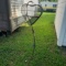 Vintage Heart Shaped Metal Bird Cage with Wrought Iron Stand