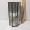Brass and Glass Hexagon Table Top Footed Display Case
