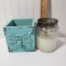 Cute Decorative Box with Partially Burned Yankee Candle