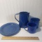 Lot of Blue Speckled Enamelware