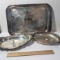 Lot of 3 Silver Plate Trays 