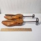 Set of Wooden Shoe Trees with Cast Iron Handles