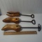 Lot of 3 Wooden Shoe Trees with Cast Iron Handles