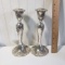 Pair of Heavy Ornate Godinger Silver Plate Candlesticks