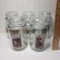 Lot of 5 Glass Storage Jars with Stickers Attached