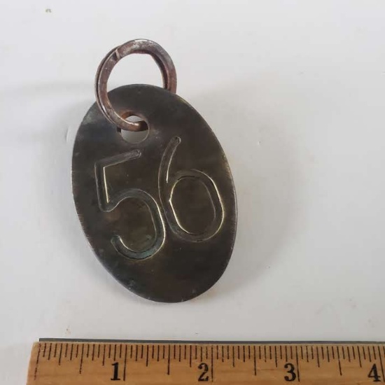 Vintage Brass Cow Tag