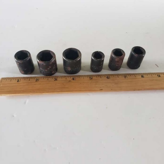 Lot of 6 Craftsman Sockets