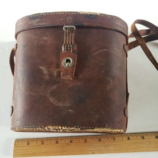 Vintage Leather Binoculars Case