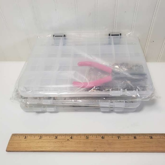 Lot of 3 Jewelry Repair Kits in Plastic Cases