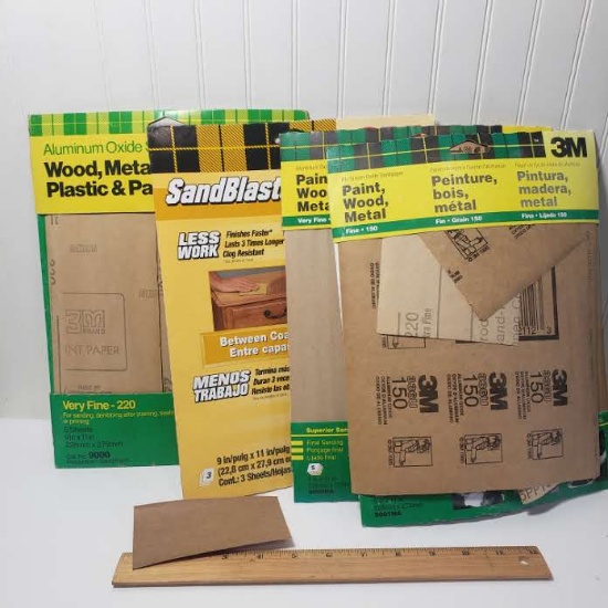 Lot of Assorted Sandpaper