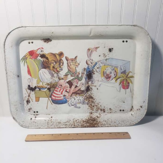 Vintage Child’s Metal TV Dinner Tray