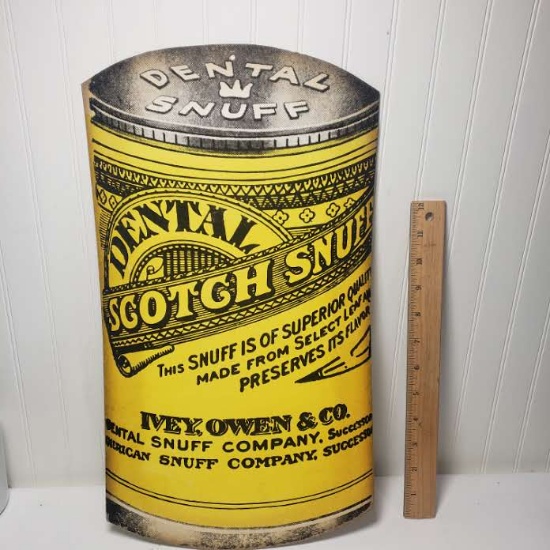 Dental Snuff Paper Sign - Reproduction