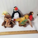 Lot of 5 Ty Beanie Babies Birds with Tags Attached