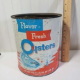 Vintage 1 Gallon Oyster Can