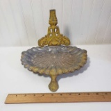 Antique Metal French Shell Garden Decor