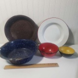 Lot of Vintage Enamelware