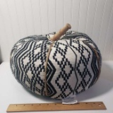 Cloth Decorative Pumpkin with Wood Stem