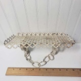 Mid Century Metal Wall Shelf, Quatrefoil Mesh