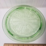 Uranium Glass Cake Plate