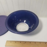 Pyrex Blue Glass Bowl with Lid, #322