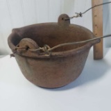 Antique Cast Iron Smelting Pot