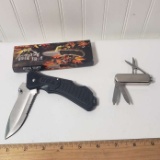 Buckshot Knife and Kowell Multi Purpose Knife/Lighter