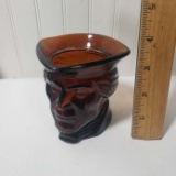 Vintage Dark Amber Glass Paul Revere By Avon