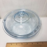 Vintage Fire King Philbe Sapphire Blue Casserole Dish with Lid