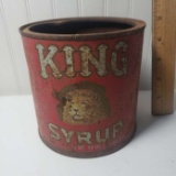 Vintage Rusty King Syrup Can