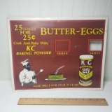 Vintage Butter - Eggs Paper Sign