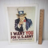 Army Recruiting Paper Sign - Reproduction
