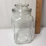 Anchor Hocking Vintage Fleur De Lis Apothecary Canister Jar