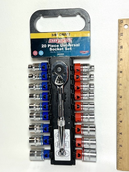 3/8" Drive Channel Lock 20 Piece Universal Sockett Set