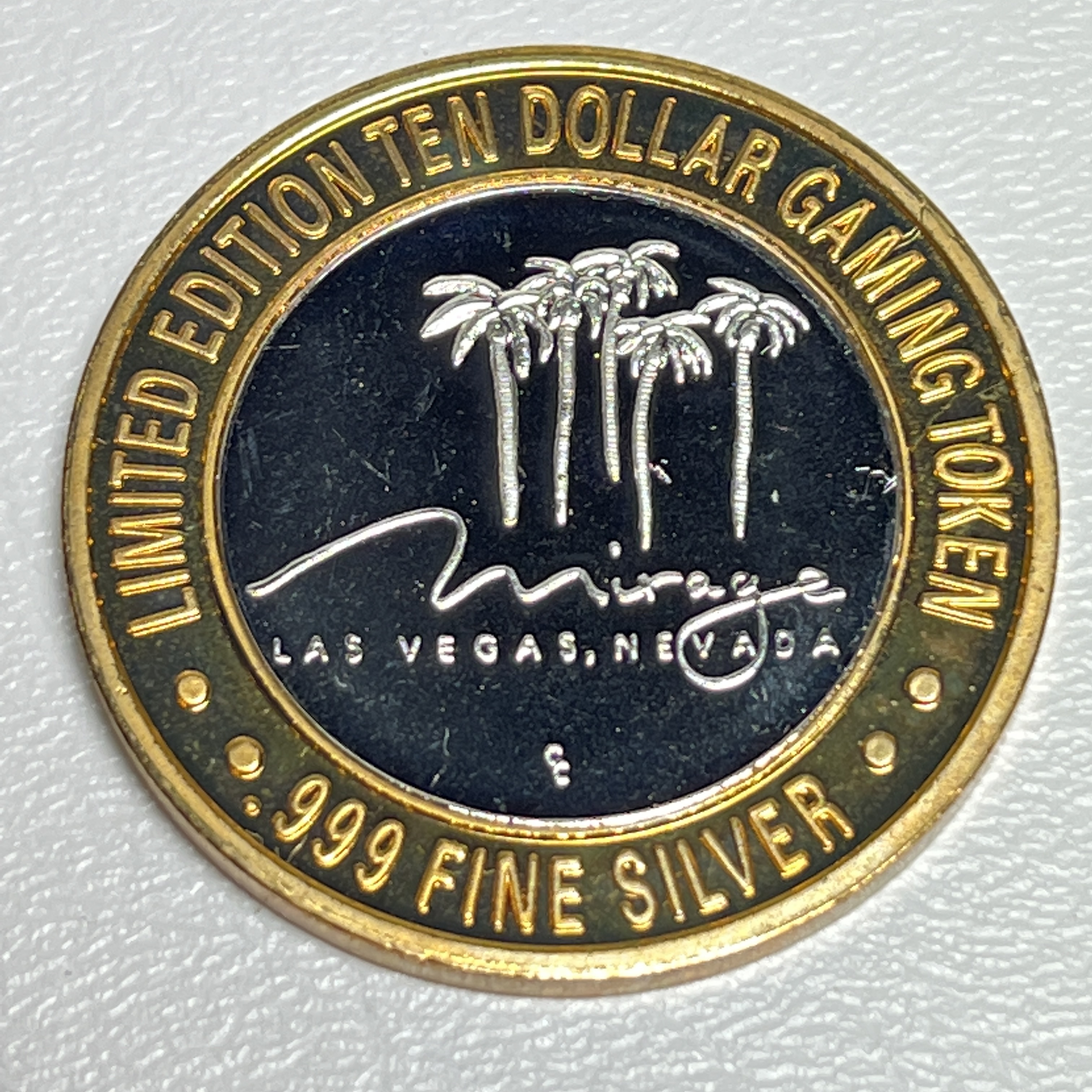 Limited Edition TEN DOLLAR .999 SILVER Gaming Coin Token From Luxor Casino