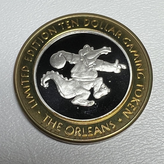 .999 Fine Silver The Orleans Las Vegas Limited Edition $10 Gaming Token