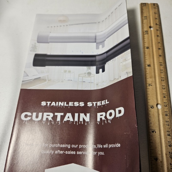 White Stainless Steel Curtain Rod