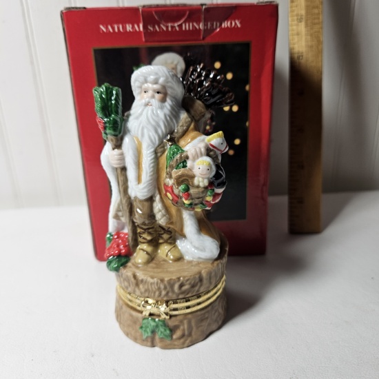 New Santa Hinged Trinket Box