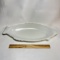 Vintage Glasbake Milk Glass Fish Dish with Embossed Scales