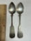 Pair of Antique Hopkins & Co. Coin Silver Spoons