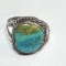 Vintage Sterling Silver Ring with Turquoise Colored Stone Size 7.25