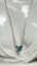 Vintage Sterling Beaded Native American Necklace with Turquoise Stone & Coral Beads