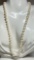 Impressive 18” Cultured Pearl Necklace with 14K Gold Filigree Clasp with Appraisal for $1243.14