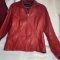 Red Leather Ladies Medium Jacket by Jones New York