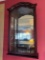 5-Tier Wooden Wall Display Cabinet with Glass Shelves & Mirrored Back