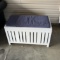White Wooden Bench with Storage